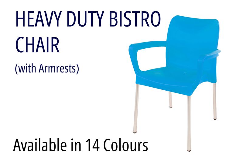 Heavy Duty Bistro Chairs - with Armrests