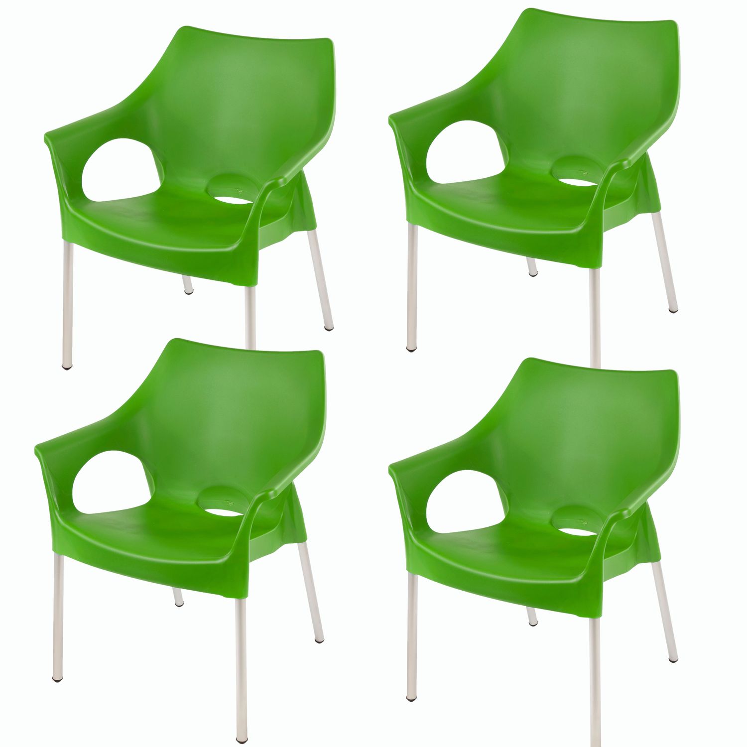 Cafe Chair - LIME GREEN - Set of 4