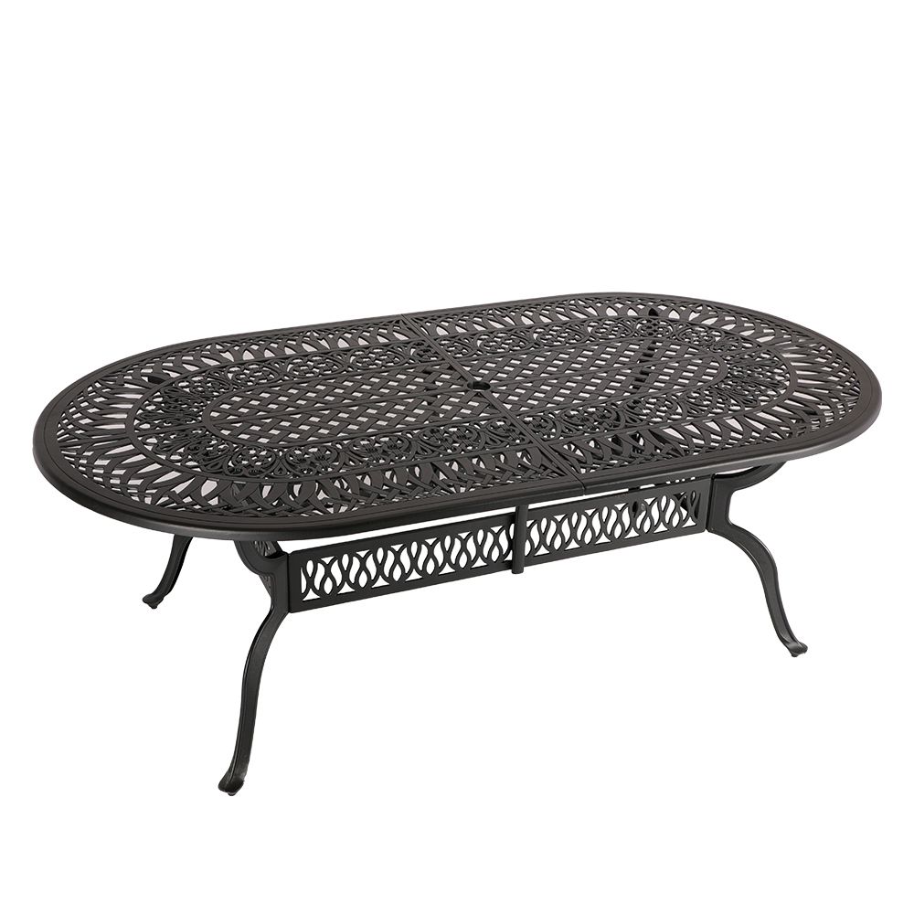 Elizabeth  Patio Table -  214cm x 110cm Oval  - BLACK
