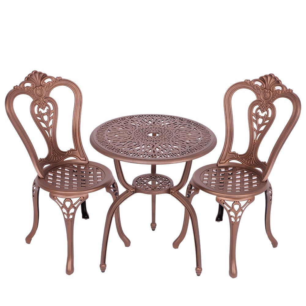2 Seater Victoria  Patio  Set with 60cm Round Elizabeth Table  - COPPER