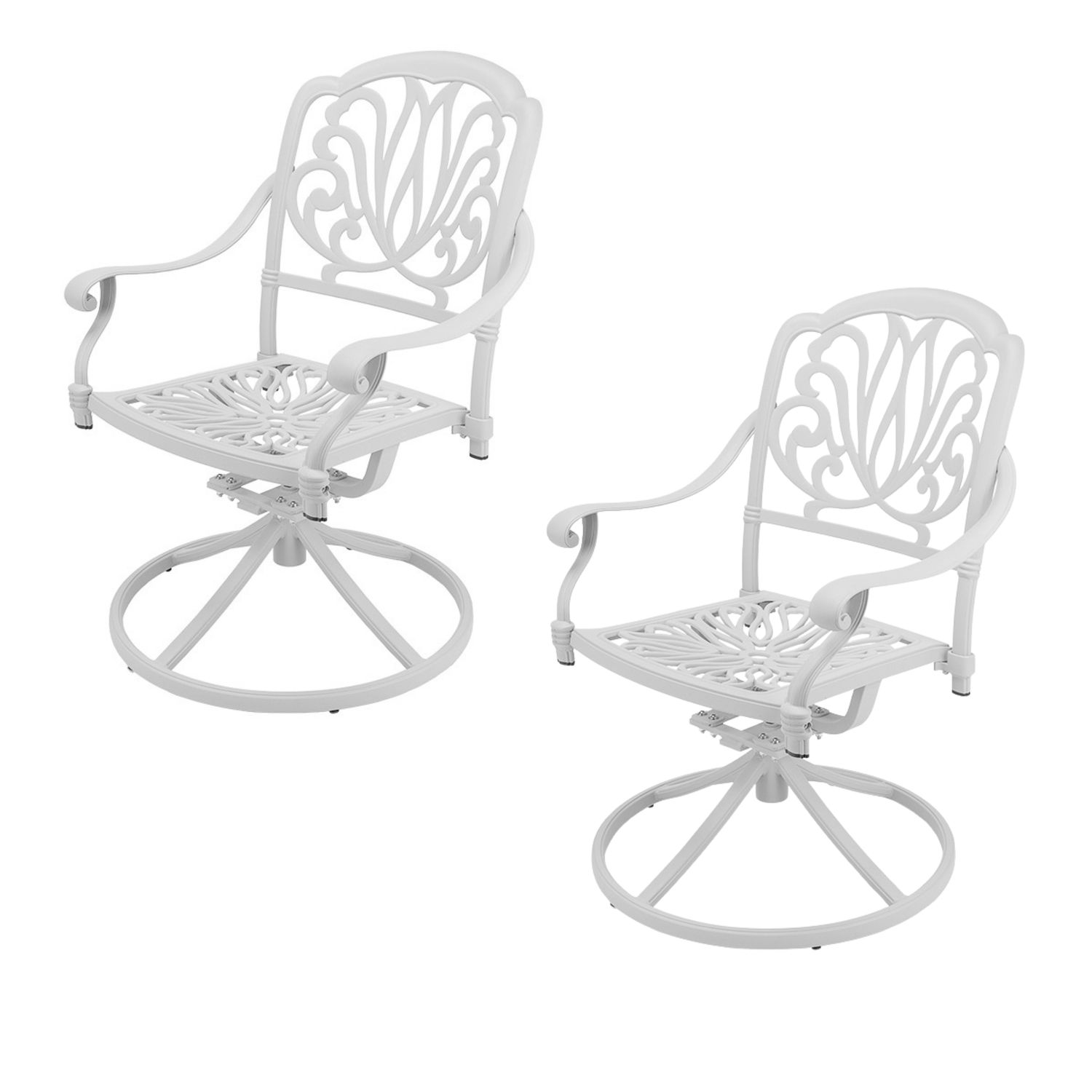 Protea Swivel  Patio Chair - Set of 2 - WHITE