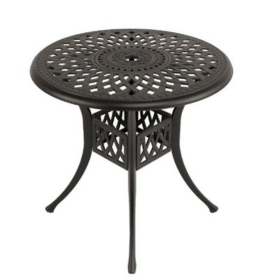 4 Seater Protea Patio Set with 78cm Round Lattice Table - BLACK