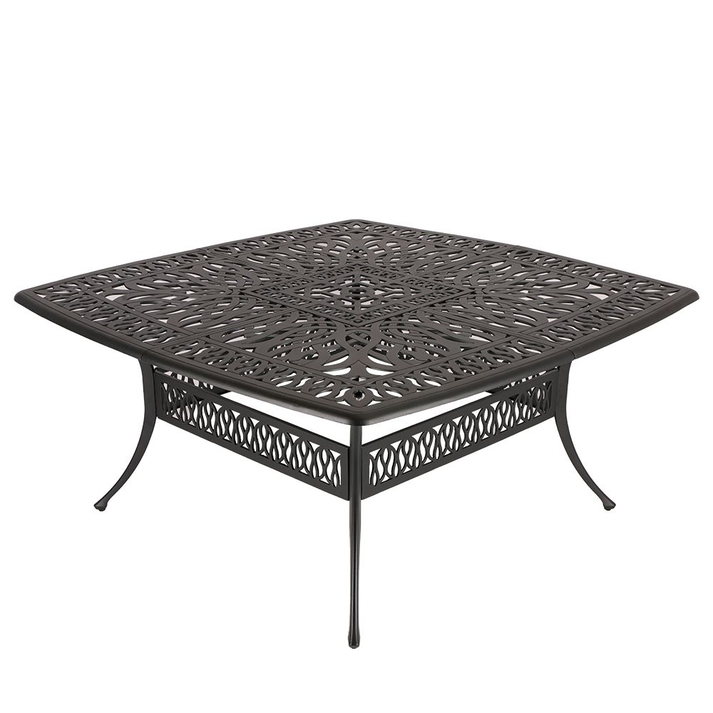 Elizabeth  Patio Table - 164cm x 164cm Square - BLACK