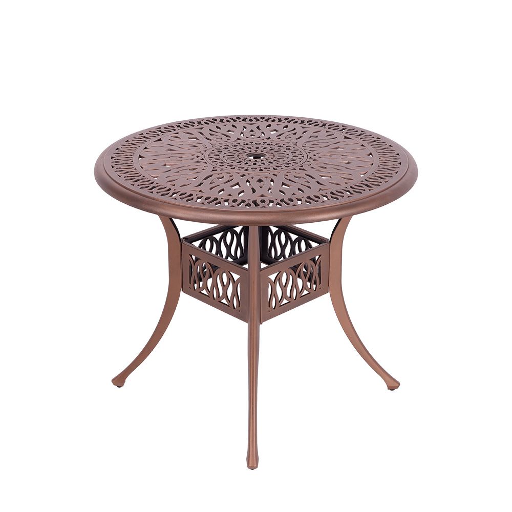 Elizabeth  Patio Table - 90cm Round - COPPER