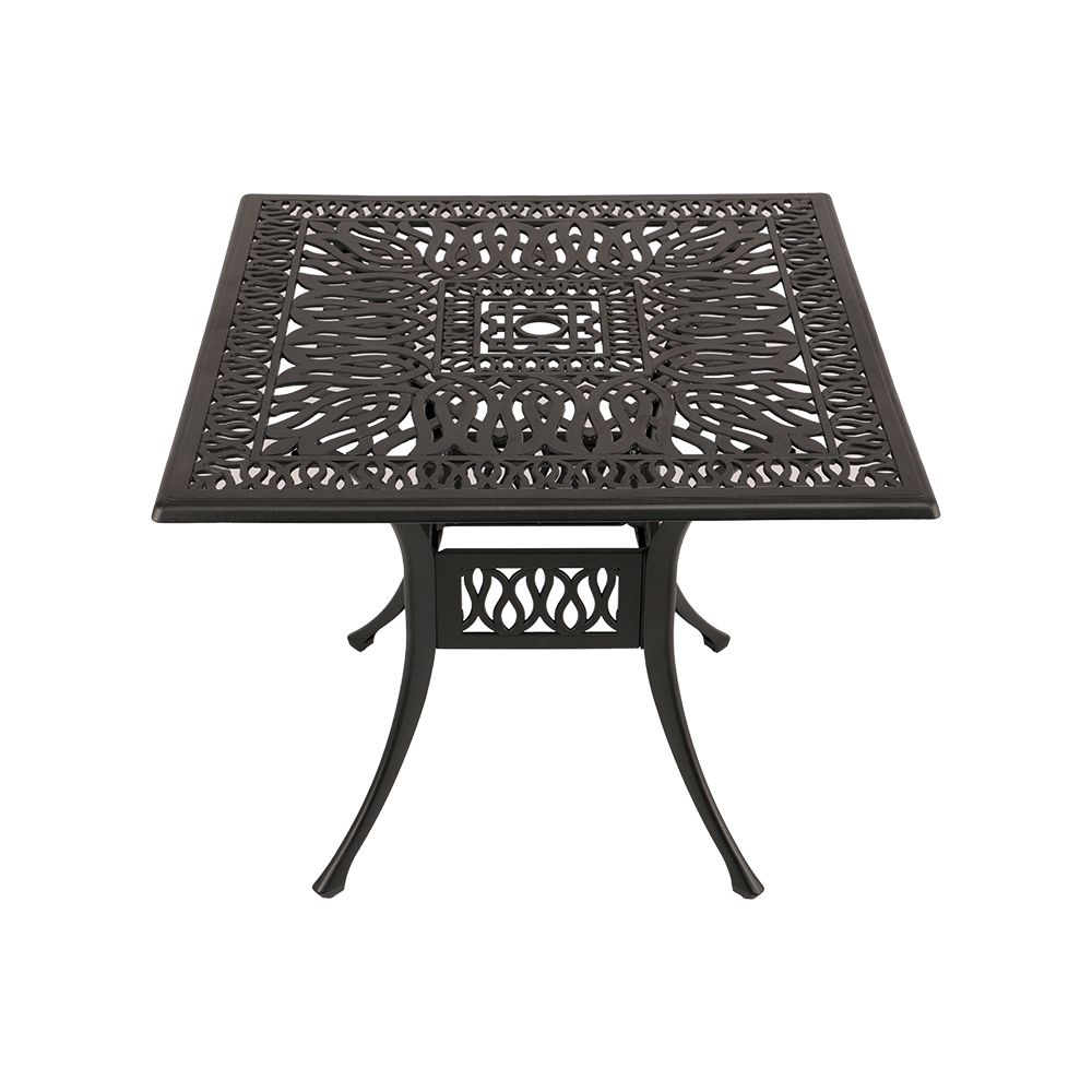 4 Seater  Lisa  Patio Set with 90cm x 90cm Square Elizabeth Table  - BLACK