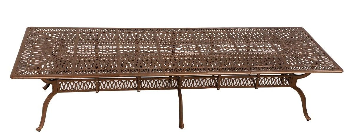 12 Seater Lattice  Patio Set with 320cm x 110cm  Lattice Table - COPPER