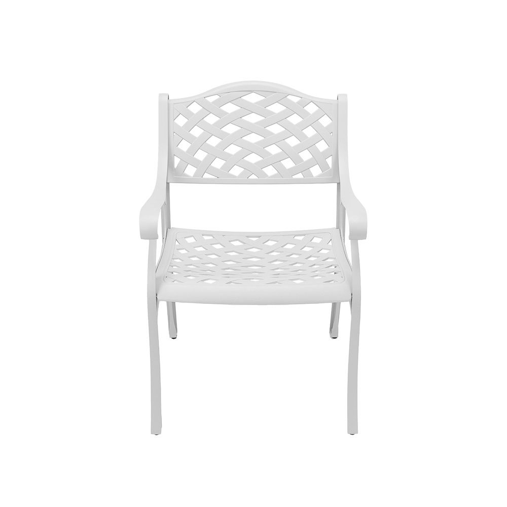 12 Seater Lattice  Patio Set with 320cm x 110cm  Lattice Table - WHITE