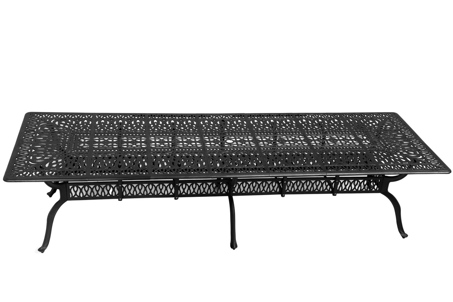 10 Seater Protea  Patio Set with 320cm x 110cm  Elizabeth Table - BLACK