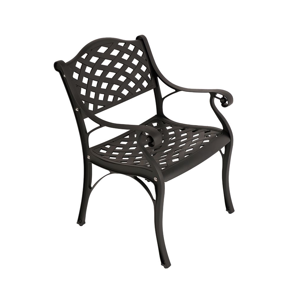 10 Seater Lattice  Patio Set with 320cm x 110cm  Lattice Table - BLACK