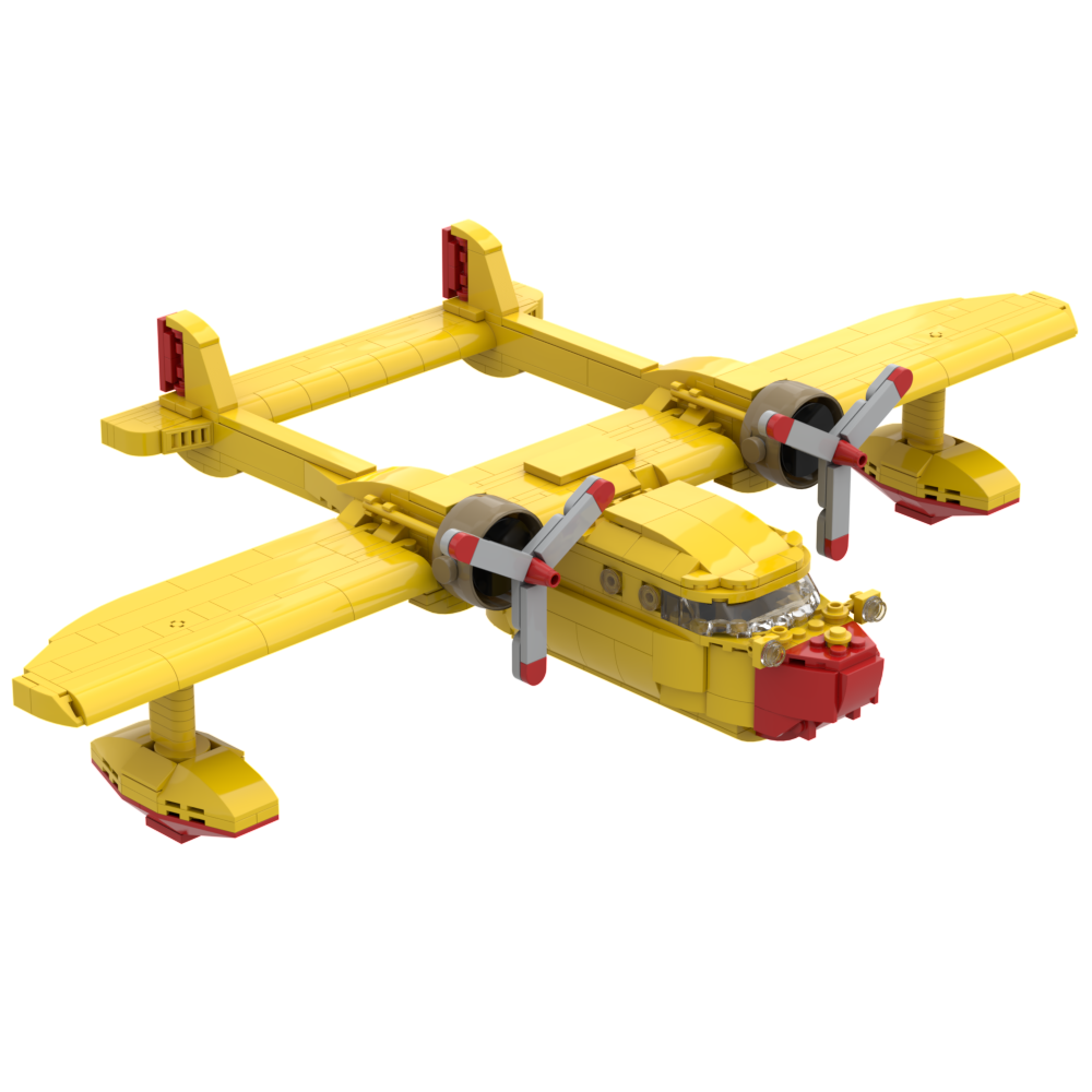 Transportflugzeug Modell "Seegans", 550+ Klemmbausteine