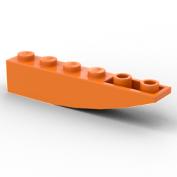 Slope 1x6 (42023) inverted and curved, 10 Stück, orange