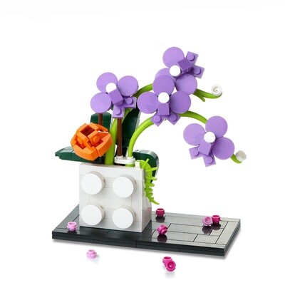 Blumenvase mit 5 Blütenvariationen