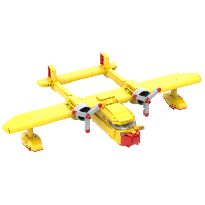 Wasserflugzeug Modell Seegans, 550+ Klemmbausteine
