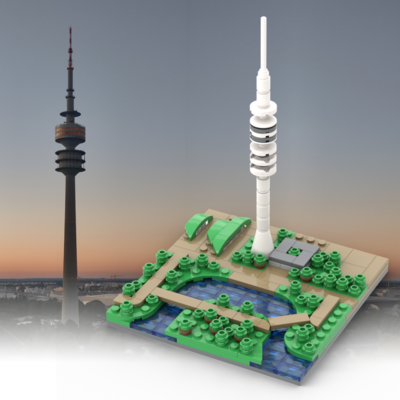 Anleitung für "Münchner Fernsehturm" Modell by de_brickbuur