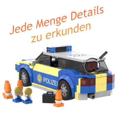 Polizei Streifenwagen B-5, 257+ Klemmbausteine