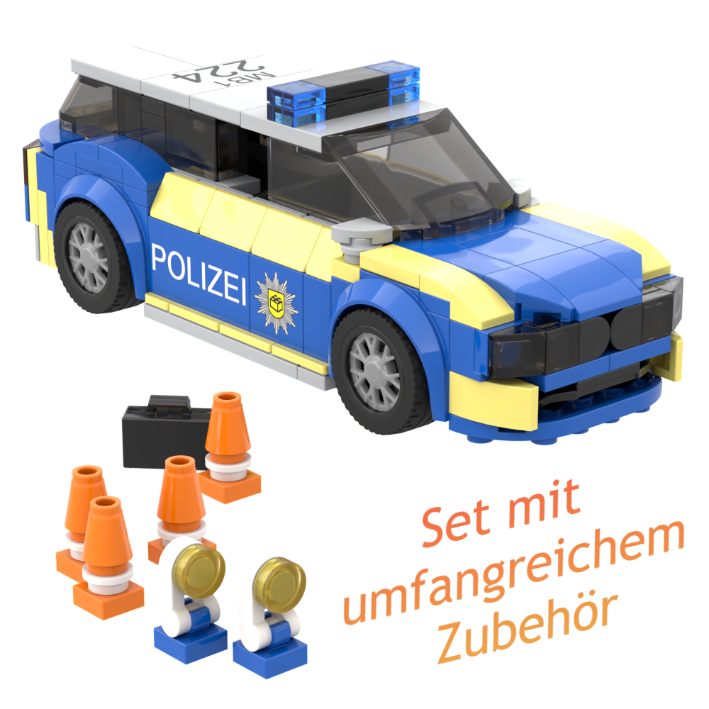 Polizei Streifenwagen B-5, 257+ Klemmbausteine