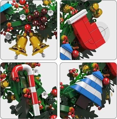 Mould King 10073 Weihnachtskranz, 1002 Klemmbausteine