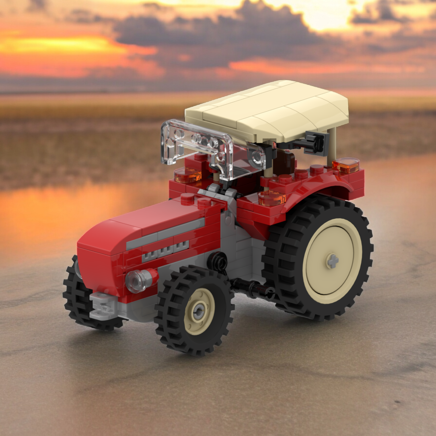 Schlüter SUPER 650 Traktor Klemmbausteine Modell 1:32