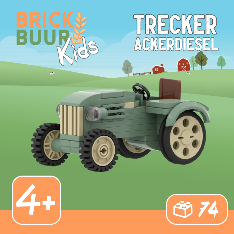 brickbuur Kids Trecker Ackerdiesel