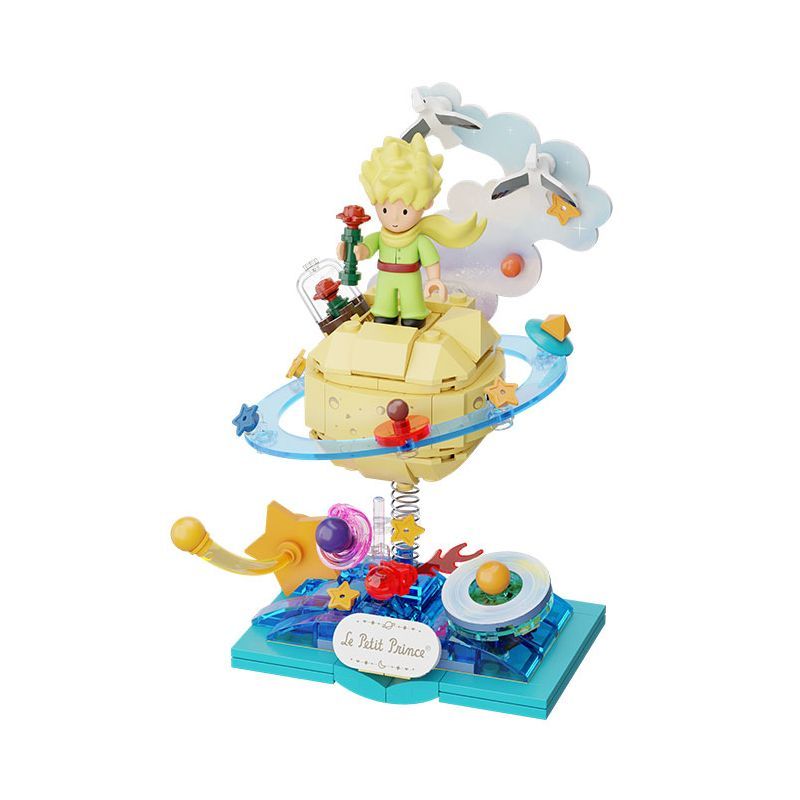 PAN TASY Le Petit Prince Set de Bloques de Construcción Columpio de la Rosa Modelo Creativo DIY