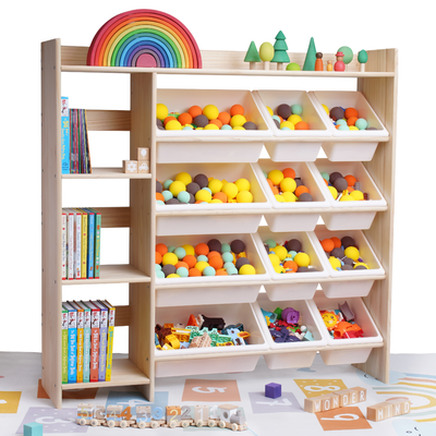 wondermind Regal und Bausteine Organizer aus Holz