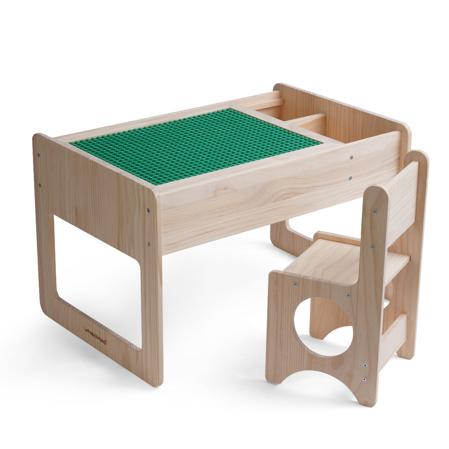 wondermind Kindertisch mit Wechselplatte und Stuhl