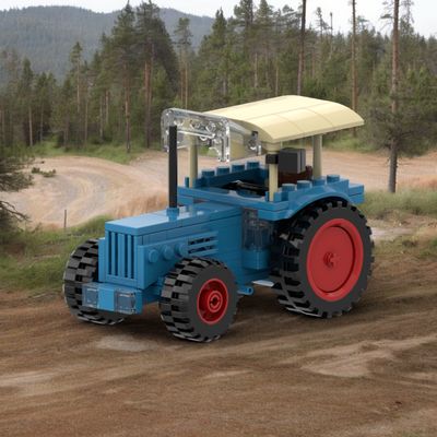 Hanomag Robust 901A Traktor Klemmbausteine Modell 1:32