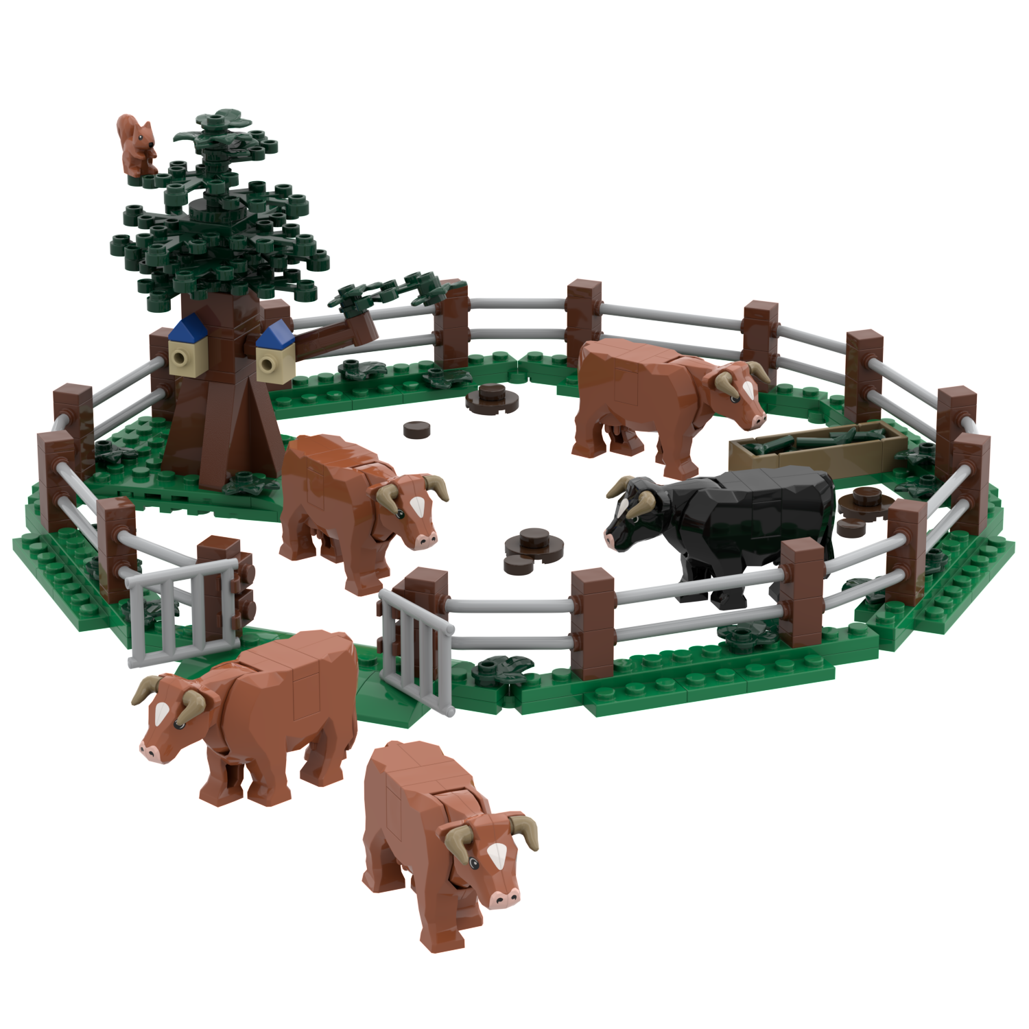 brickbuur Kuhweide mit Zubehör, 254 Bausteine