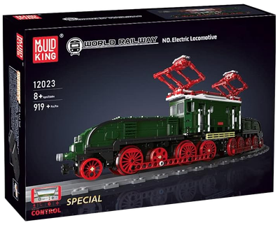 Mould King 12023 OBB Lok grünes Krokodil, 919+ Klemmbausteine