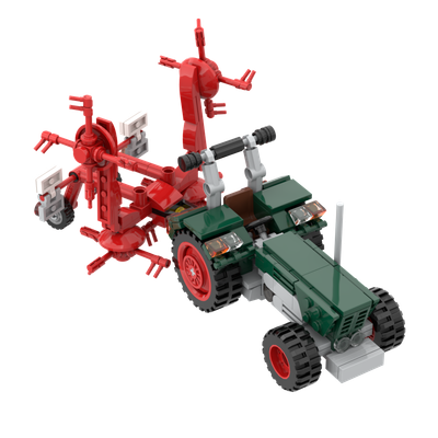 fairBricks Traktor DTZ mit Heuwender, 310+ Klemmbausteine fairBricks Traktor DTZ mit Heuwender, 310+ Klemmbausteine