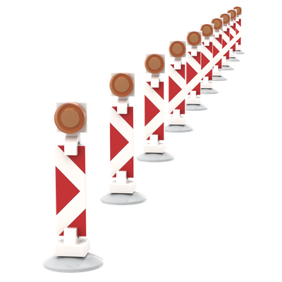 20 Warnbaken aus Klemmbausteinen 20 Warnbaken aus Klemmbausteinen