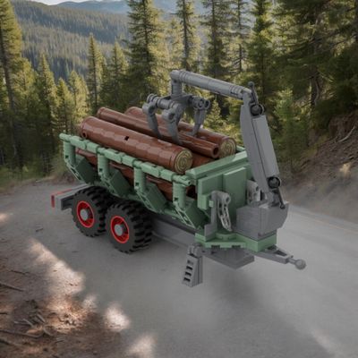 Rückewagen Forst für Traktoren, 310+ Klemmbausteine Rückewagen Forst für Traktoren, 310+ Klemmbausteine