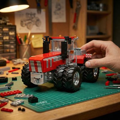 Schlüter Profi Trac 5000 Traktor Modell 1:32, 504 Bausteine