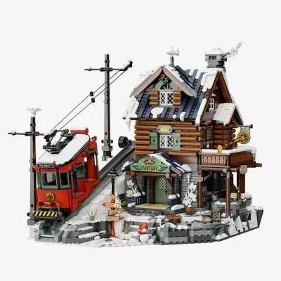 Pantasy 85033 Berghütte mit Seilbahn, 3135 Klemmbausteine