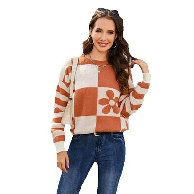 Varm genser med rund hals