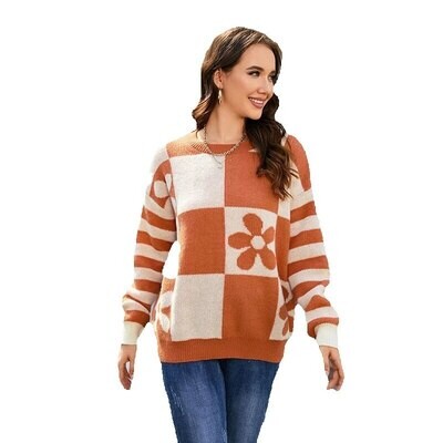 Varm genser med rund hals