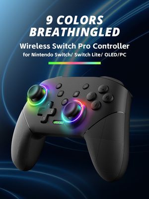 DATA FROG Wireless Controller For Nintendo Switch OLED/Lite Console Pro Gamepad with 1000Mah Battery Programmable Turbo Function