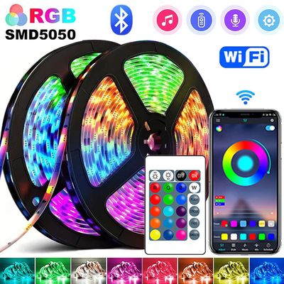 RGB LED-Streifen Lichter 5V USB 24 Tasten Bluetooth Wifi-Steuerung flexible Band Farbwechsel LED-Lampe Band für die Raum dekoration