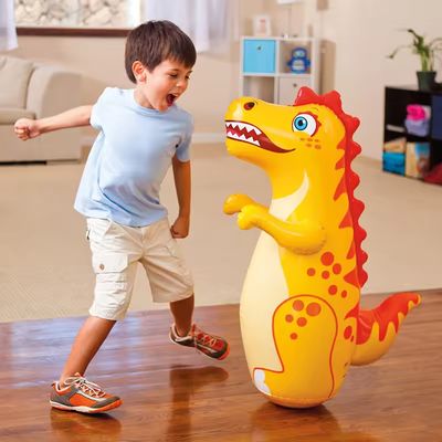 Tumbler Boxing Inflatable Standing Punching Bag Parent Child Toy for Boys Games Sport Dinosaur Model Kids Activity Outdoors Gift