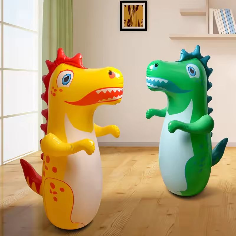 Tumbler Boxing Inflatable Standing Punching Bag Parent Child Toy for Boys Games Sport Dinosaur Model Kids Activity Outdoors Gift