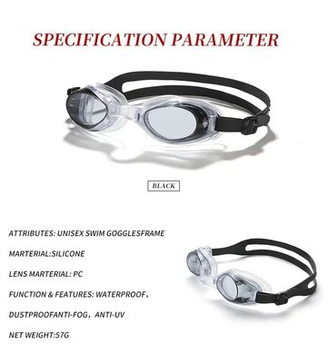 Dezition Silicone Goggle HD Waterproof and Anti-fog Women Men's Diving Equipment Small Frame Adult Swimming Glasses