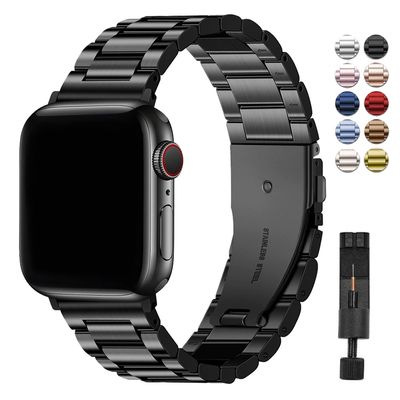 Classic stainless steel Correa for apple watch 10 46mm 42mm band Ultra 2 49mm 9 8 7 6 5 4 se 45mm 44mm 41mm 40mm 3 38mm strap