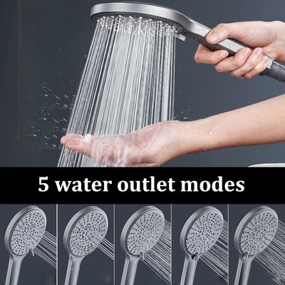 5-speed Booster Large Panel Strong Water Shower Head Filter Universal Multi-function Bathroom Handheld Shower Set