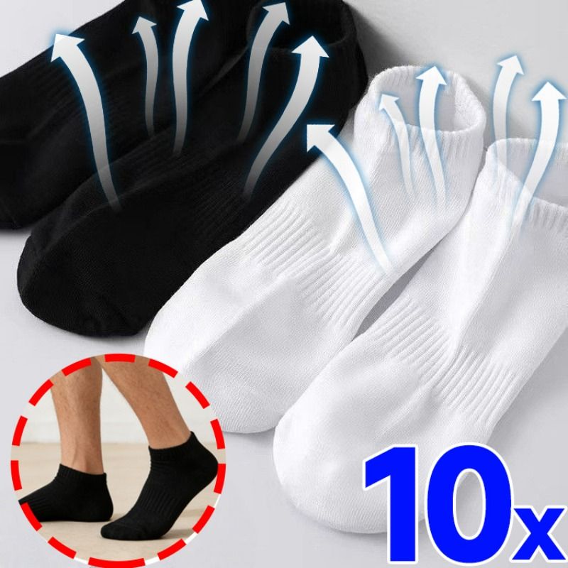 1/10pairs Invisible Boat Socks Ankle Liner Sock for Women Men No Show Anti Slip Breathable Running Sports Low Cut Sock Summer
