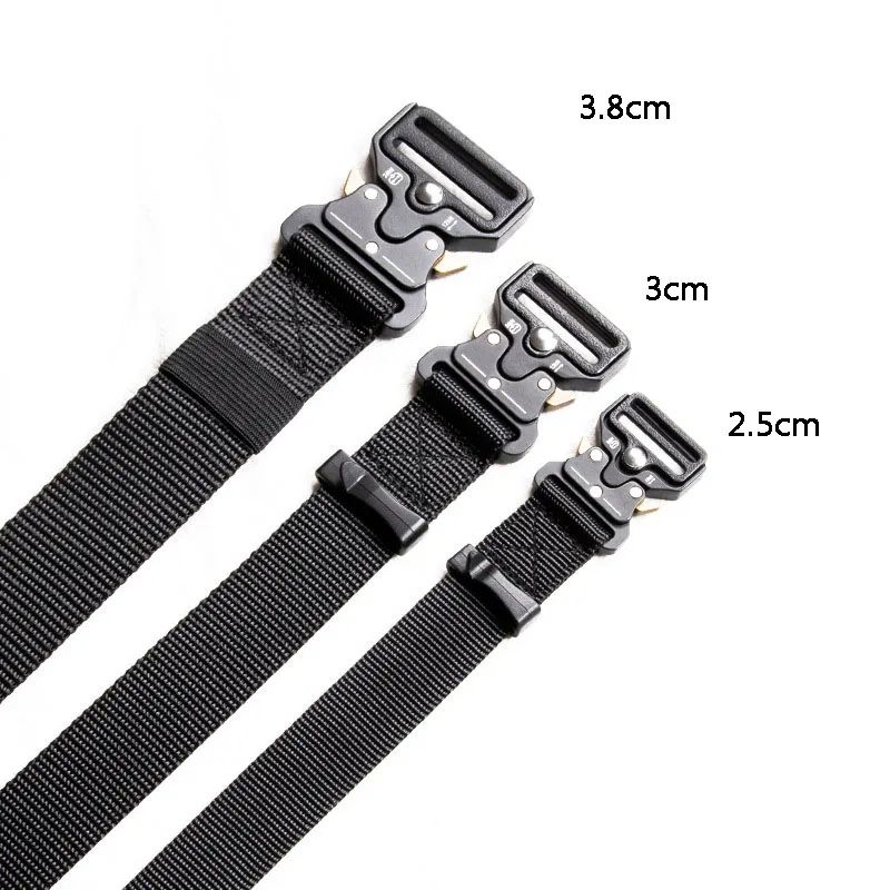 3.8cm 3cm 2.5cm canvas tactical belt for men and women trendy hip-hop punk outdoor hunting girdle outdoor sports youth waistband