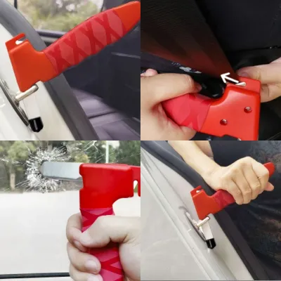 Multi-functional safety hammer for car handrails, cross-border bestseller handrails, portable three-in-one car handrails for the