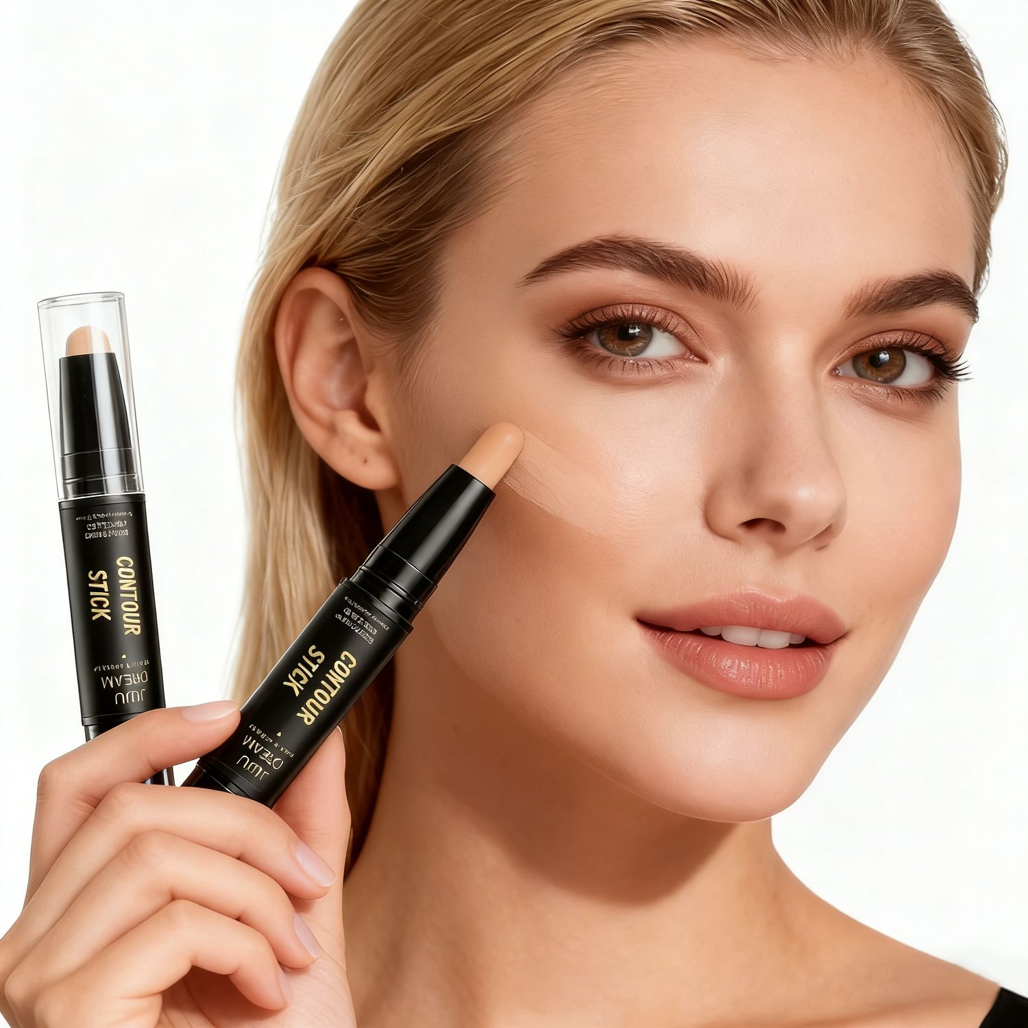 Double-Ended Dual-Purpose High-Light Trimming Stick Facial Foundation Concealer Long-Lasting Dark Circles Correcting Contour