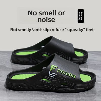 Ultra-Thick Men's Slippers Anti-Slip Deodorant Outdoor Wear Fashionable Thick-Heeled Soft-Soled Summer Slip-On Sandals