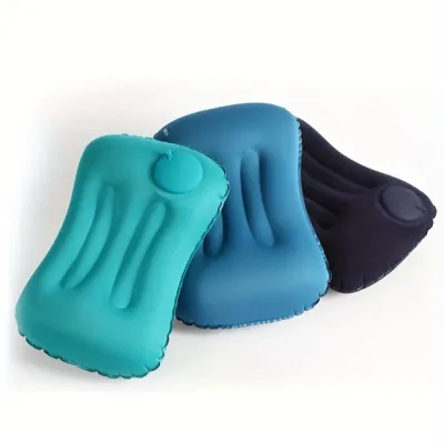 1 portable inflatable travel neck pillow,waist pillow,foldable travel essentials,providing waist and neck support