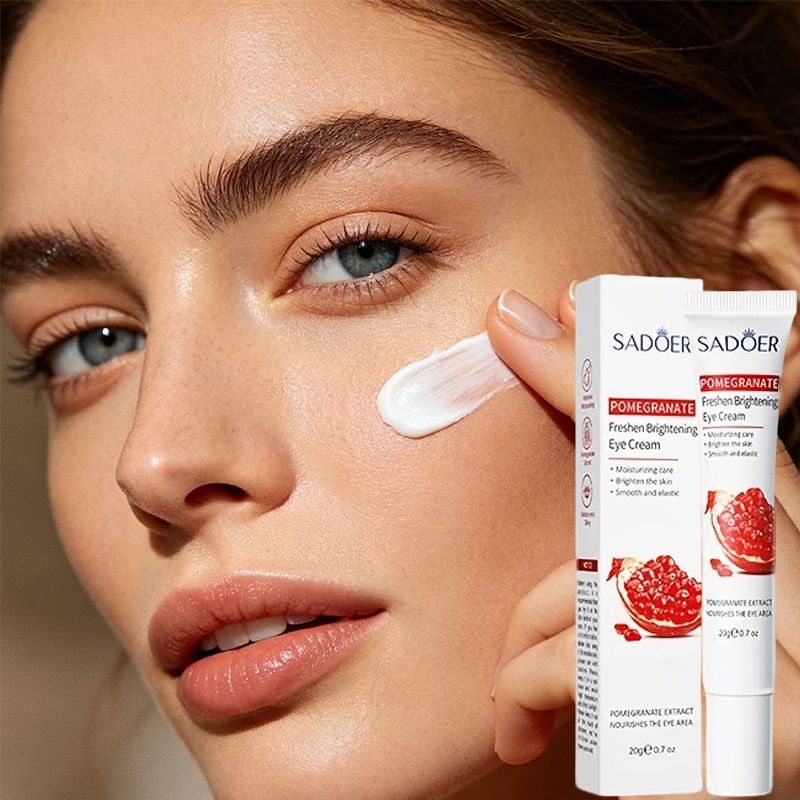 Pomegranate Brightening and Refreshing Eye Cream, moisturizing formula, replenishes moisture, tightens eye skin, daily eye care